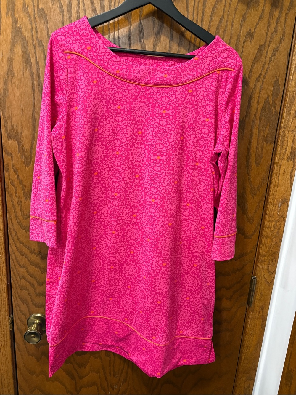 Lands End UV UPF 50 Swim Coverup size Large Pink Magenta & Orange